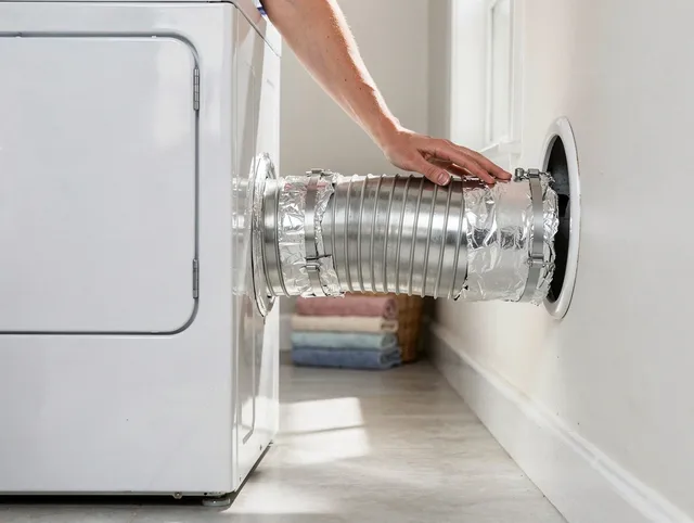 Professional dryer vent hose installation by Norfolk Dryer Vent Cleaning in Norfolk