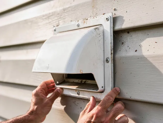 Norfolk Dryer Vent Cleaning technician delivering thorough residential dryer vent cleaning service in Norfolk